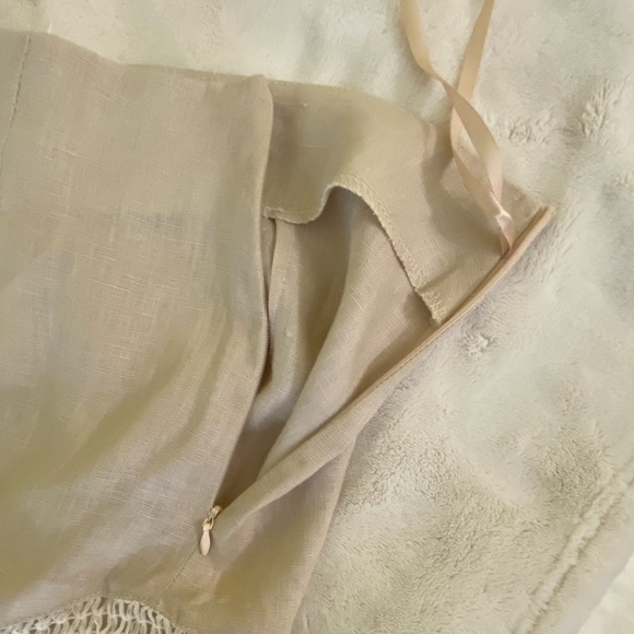 NWT Dula the Label no. 4 linen thigh slit with fringe midaxi skirt & rope belt - Picture 12 of 15